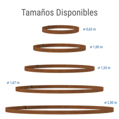 Aro de Chapa Ø 133 cm - Sin pintar en internet
