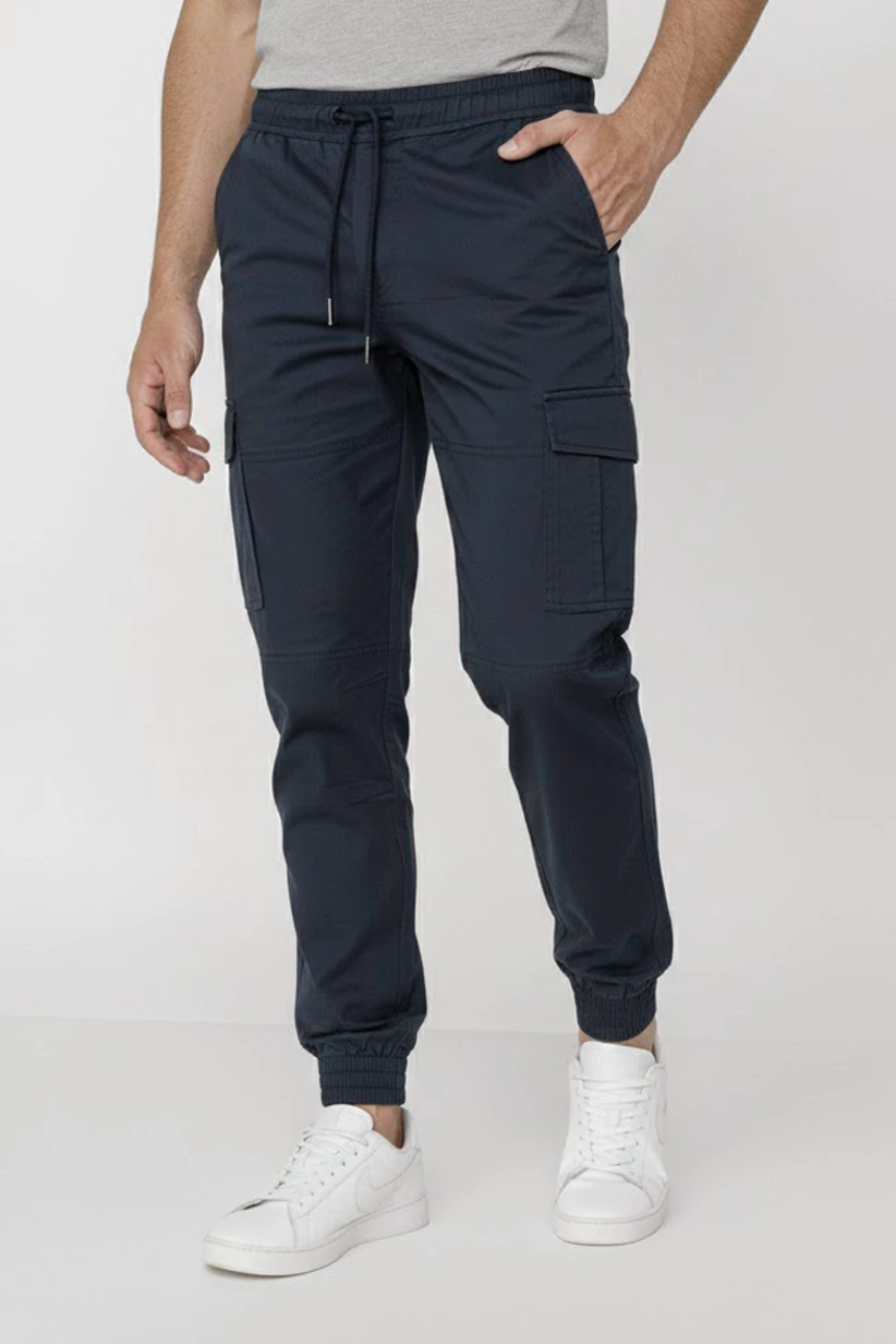 Pantalón Cargo Jogger Hombre Azul Marino
