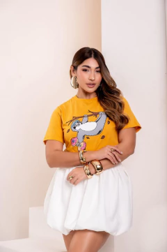 T-Shirt Preguiça (Mostarda Dijon)