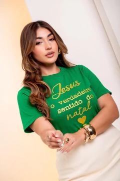 T-Shirt Jesus, Natal (Verde Duende)