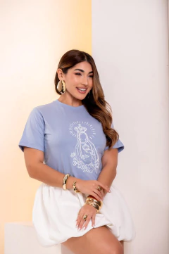 T-Shirt Nossa Senhora (Azul Garoa)