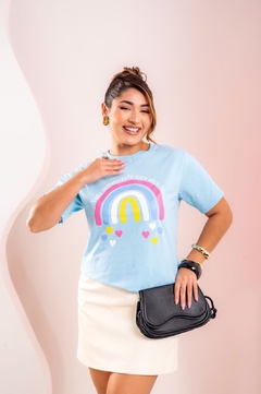T-Shirt Arco-Iris (Key Blue)