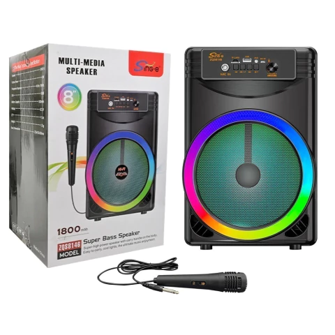 PARLANTE 8 SUPER BASS CON MICROFONO ZQS-8146 - comprar online