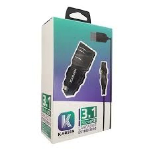 CARGADOR AUTO KARSEN ESTRUENDO 3.1 MICRO USB - comprar online