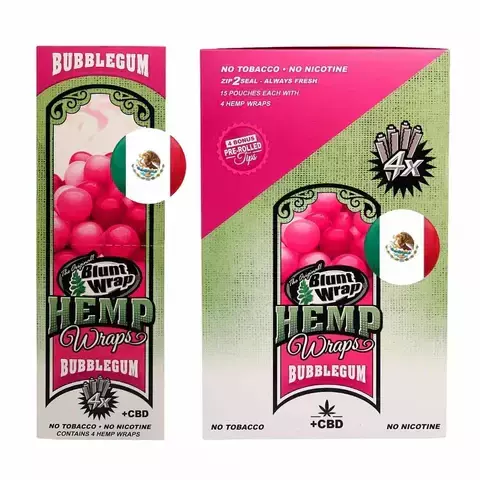 Hemp Bubblegum x4 + Cbd - Blunt Wrap