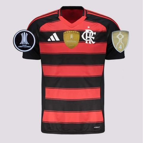 Camisa Flamengo Titular 25/26 - Torcedor - Campeão da Libertadores
