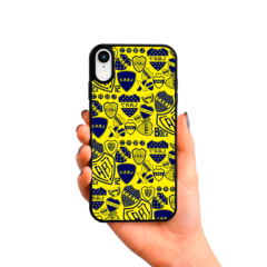 Escudos de Boca, fondo amarillo