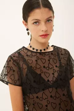 CHOKER HEART NOIR (LAS PEPAS) - comprar online