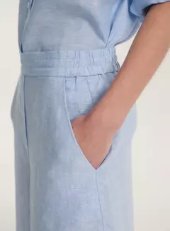 Imagen de PANTALON ANCHO CORTO LINO (ETIQUETA NEGRA)