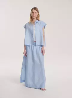 POLLERA PIJAMA LINO (ETIQUETA NEGRA) - comprar online