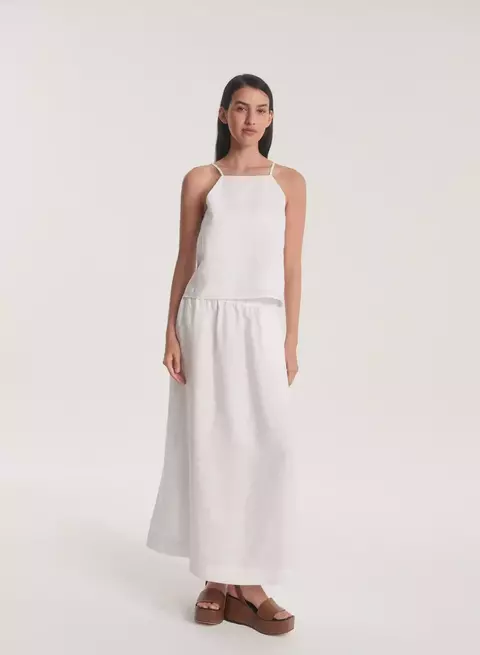 POLLERA PIJAMA LINO (ETIQUETA NEGRA) - comprar online