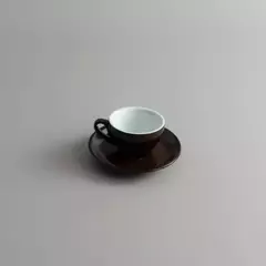 TAZA C/PLATO CAFE MARRON 85ML (VOLF) - comprar online