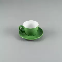 TAZA TE 160ML C/PLATO 14CM VERDE (VOLF) - comprar online