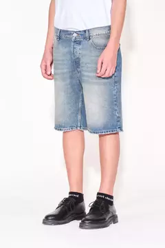 U SHORT LOOSE OILED BLUE (AY NOT DEAD) - tienda online