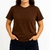REMERA CLASICA MARRON DAMA - comprar online