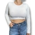 REMERA CROP TOP MANGA LARGA BLANCA