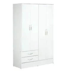 Placard 4 Puertas 2 Cajones Color Blanco 914 Platinum