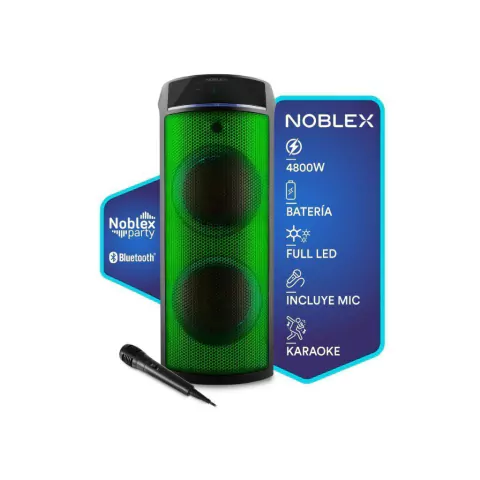 Bafle Potenciado Bluetooth Led 4800 Watts MNT590F Noblex