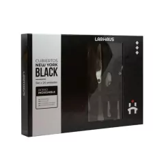 Set de Cubiertos 24 Piezas New York Black Larhaus
