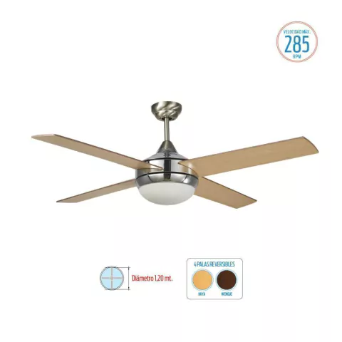 Ventilador Techo Madera con Luz VTHM314 Liliana