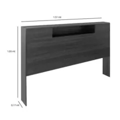 Respaldo Cama C/ Gavetas 2 Plazas Color Gris 955 Platinum en internet