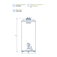 Termotanque a Gas 85 Lts Conexión Sup TSZP1-85 Señorial - comprar online
