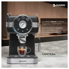 Cafetera Expresso 1,5 Litros Vintage 20 Bar HOG0156 Suono en internet
