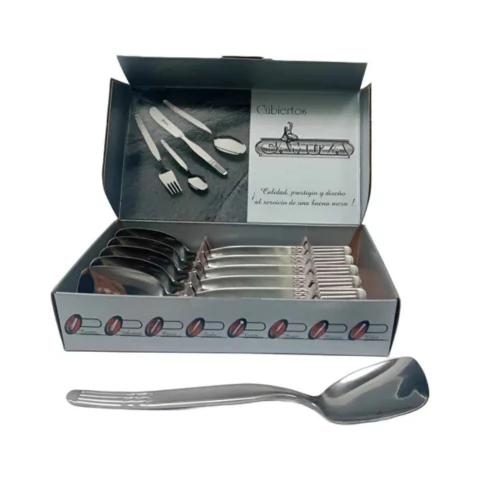 Set Cucharas de Helado x 6 Piezas Acero Inoxidable 65018 Gamuza - comprar online