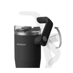 Vaso Térmico Mug 1200 Ml Manija Giratoria Negro PE-MG1200N Peabody - DISMAR