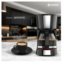 Cafetera Electrica Negra Filtro 0.6 Lts SNPE-2019 Suono - tienda online