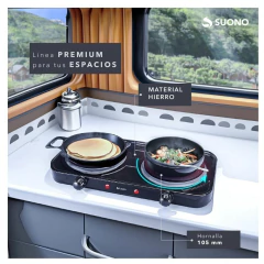 Imagen de Anafe Eléctrico 2 Hornallas Cuerpo Metalico SNPE-2017 Suono