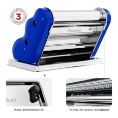 Máquina Fabrica Pastas Azul Ancho 26 Cm Clásica 260 Pastalinda - tienda online