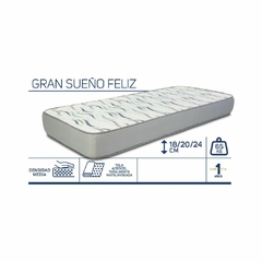 Colchón Espuma 0.80 x 1.90 Gran Sueño Feliz Gani en internet