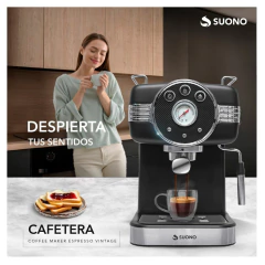 Cafetera Expresso 1,5 Litros Vintage 20 Bar HOG0156 Suono