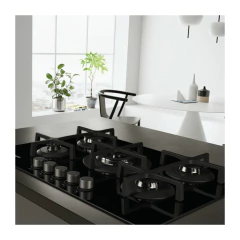 Imagen de Anafe a Gas 5 Quemadores Vidrio Templado GOA7523NBAG Whirlpool