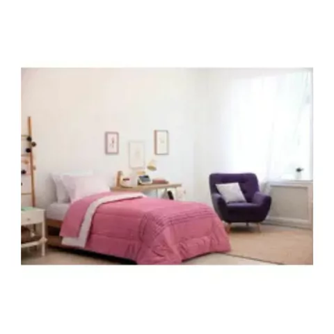 Juego Sabana P/ Colchon de 0.90 Mts x 1.90 Mts Microfibra l/soft Juvenil Jean Cartier Playd Rosa