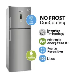 Heladera No Frost Duocooling 409 Lts Acero Inox KHDA42DI/9 Kohinoor