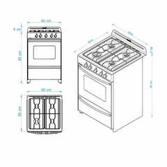 Imagen de Cocina 56 Cm Negra Master Escorial