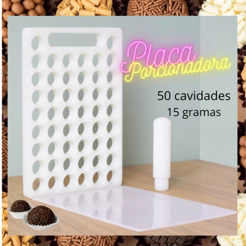 Placa porcionadora de doces - 50 furos - 15g