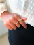 Kit com anel aparador e croissant banhado ouro 18k - comprar online