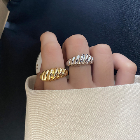ANILLO CROISSANT PLATA
