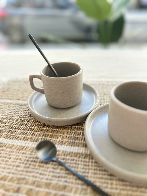 Taza y Plato Granite Net MISHKA 184ml - comprar online