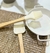 Utensilios de silicona Cream con mango de madera plana MISHKA en internet