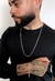 Conjunto Grumet 2mm 70cm e Par de Brinco Zircônia Redondo - Prata 925 na internet