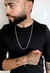 Conjunto Grumet 3mm 70cm e Par de Brinco Zircônia Redondo - Prata 925 - loja online