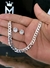 Kit Pulseira Grumet 7mm e Par de Brinco Zircônia Redondo - Prata 925 na internet