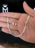 Kit Pulseira Grumet 4mm e Par de Brinco Zircônia Redondo - Prata 925