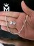 Kit Pulseira Grumet 3mm e Par de Brinco Zircônia Redondo - Prata 925 na internet