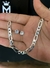 Kit Pulseira 3x1 7mm e Par de Brinco Zircônia Redondo - Prata 925 - loja online