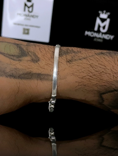 Pulseira Lacraia 3mm em Prata 925 - comprar online